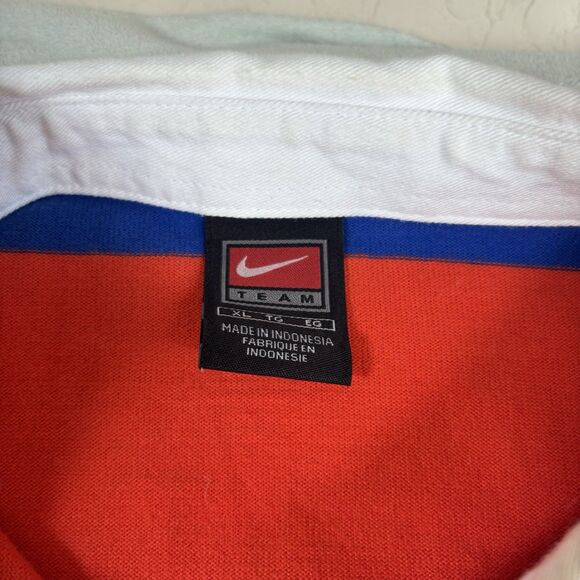 VTG University of Florida Gators Color Block Striped Patch Nike Swoosh Rugby L - Picture 3 of 9